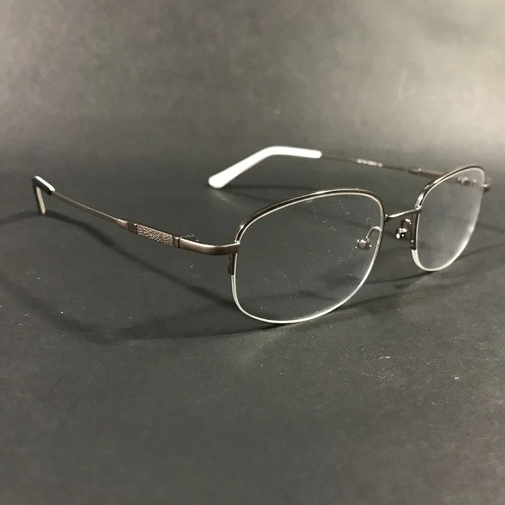 Cutter & Buck Eyeglasses Frames INVERNESS GUN Gray Rectangular 53-19-145